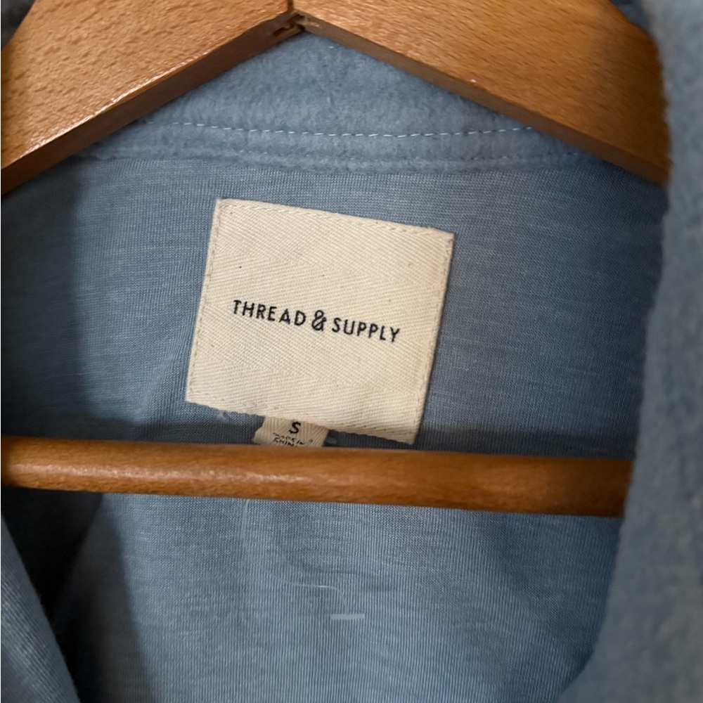 Thread & Supply Soft Button Down Shacket Size S - image 3